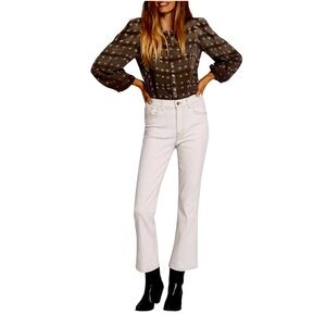 Current/Elliott Jeans Women’s Size 31 Off-White‎ Denim Bootcut High Waisted
